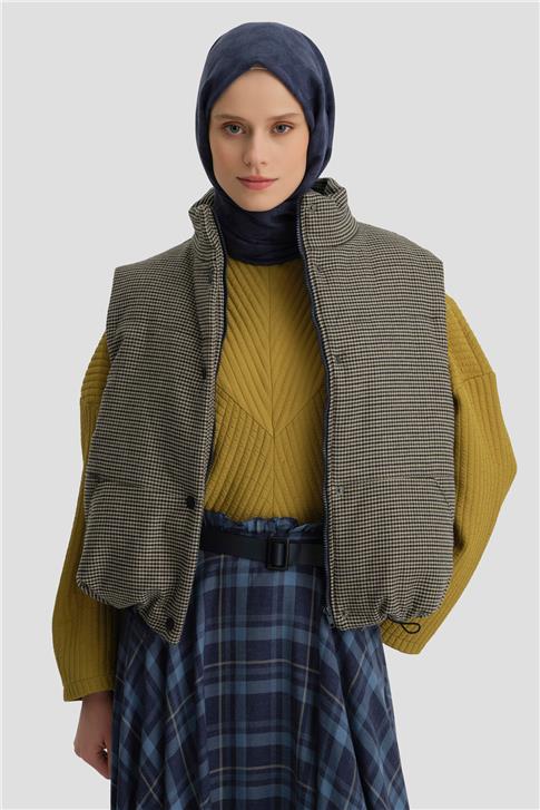 Armine Dolgulu Yelek 25K4200 LACİVERT