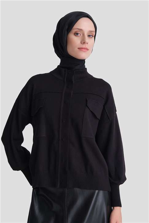 Armine Hırka 25KD4206 Siyah 