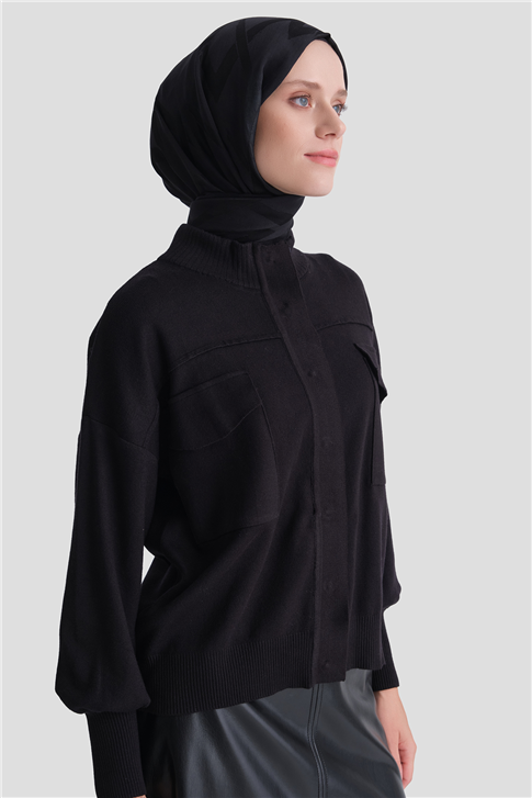 Armine Hırka 25KD4206 Siyah 