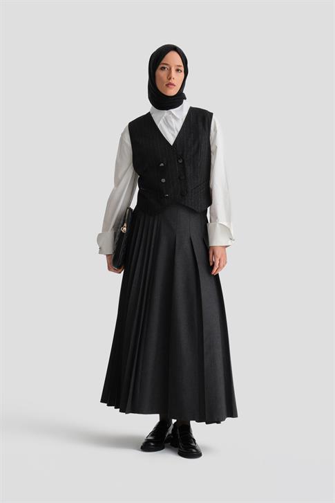 Armine Sim Dokuku Yelek 25K4208 Siyah