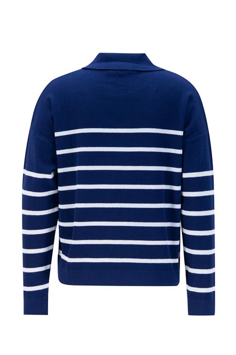 Armine Çizgili Triko Kazak 24KD4208 Lacivert