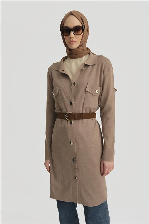 Armine Hırka 24KD4210 Vizon