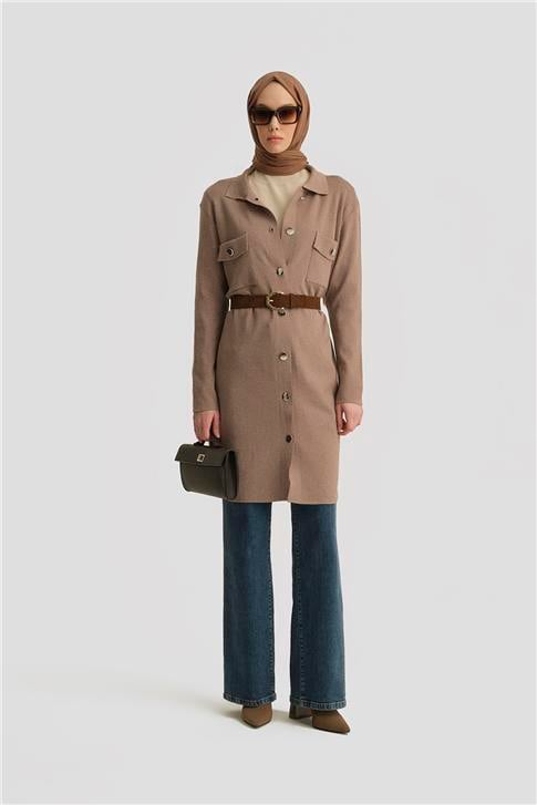 Armine Hırka 24KD4210 Vizon