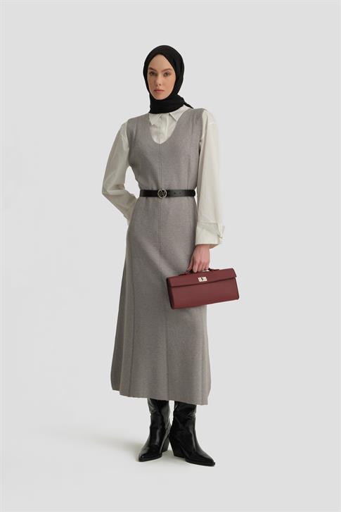 Armine Sıfır Kol Jile 24KD4216 Gri