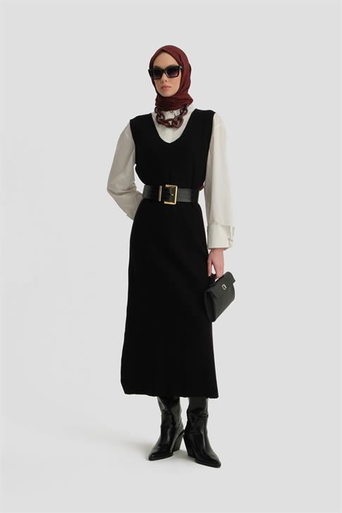 Armine Sıfır Kol Jile 24KD4216 Siyah