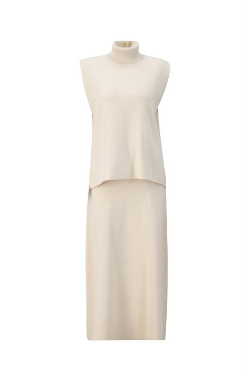 Armine Sıfır Kol Kazak Etekli Takım 24KD4220 Bej