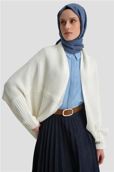 Armine Triko Hırka 25KD4223 Ekru