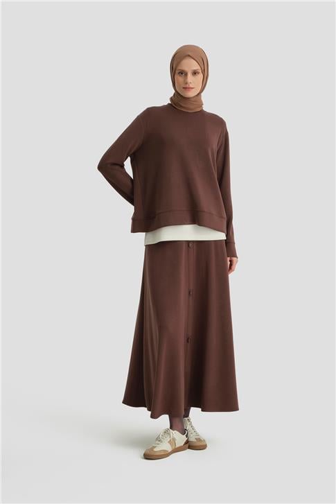 Armine Etekli Takım 25KD4227 Acı Kahve