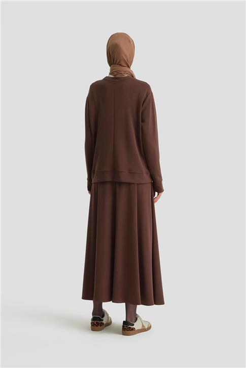 Armine Etekli Takım 25KD4227 Acı Kahve