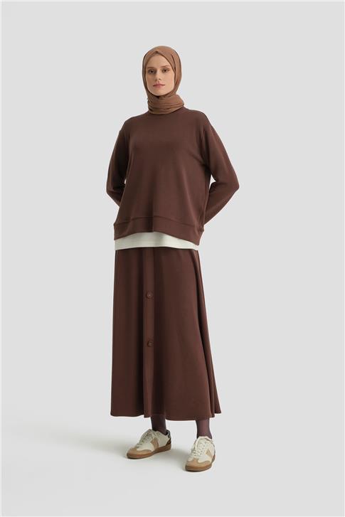 Armine Etekli Takım 25KD4227 Acı Kahve