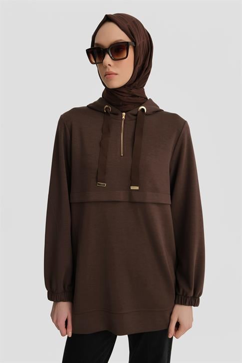 Armine Tunik 25KH4229 Kahverengi