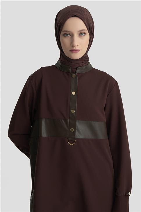 Armine Tunik 24KH448 Kahverengi
