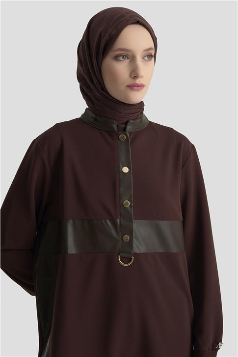 Armine Tunik 24KH448 Kahverengi