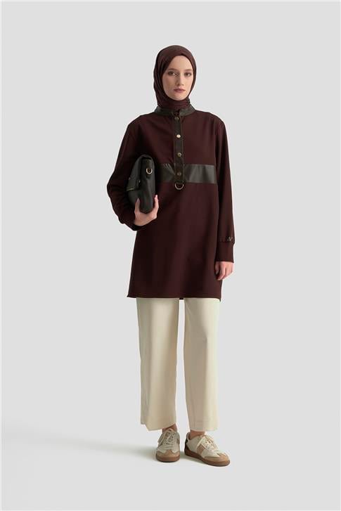 Armine Tunik 24KH448 Kahverengi