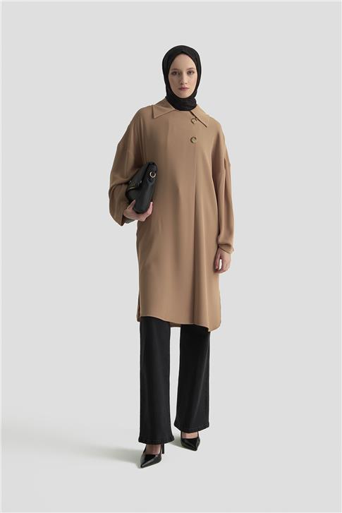 Armine Yarım Astarlı Giy Çık 24K5605 Camel