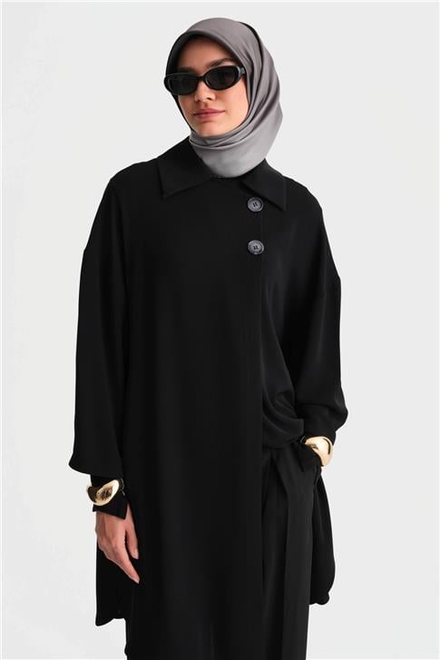 Armine Yarım Astarlı Giy Çık 24K5605 Siyah