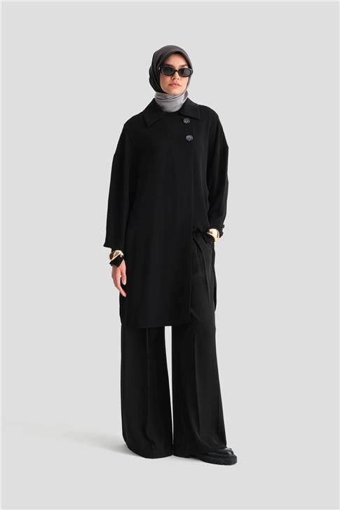 Armine Yarım Astarlı Giy Çık 24K5605 Siyah