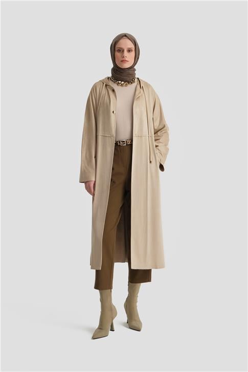 Armine Kesim Detaylı Süet Giy Çık 25K5606 Bej