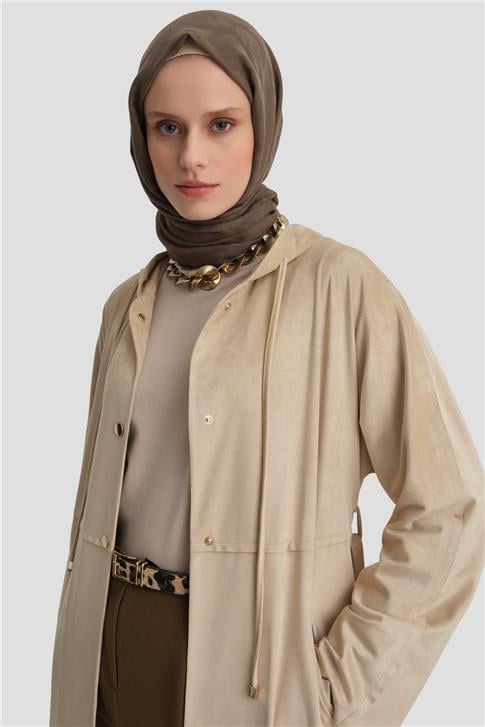 Armine Kesim Detaylı Süet Giy Çık 25K5606 Bej