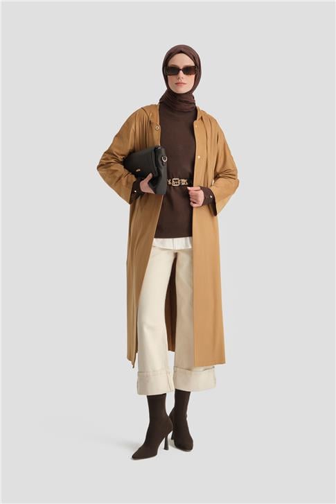 Armine Kesim Detaylı Süet Giy Çık 25K5606 Camel