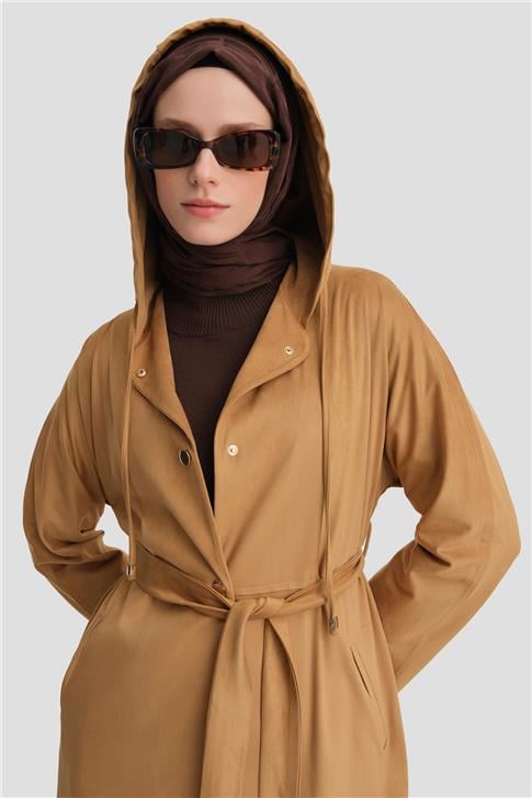 Armine Kesim Detaylı Süet Giy Çık 25K5606 Camel