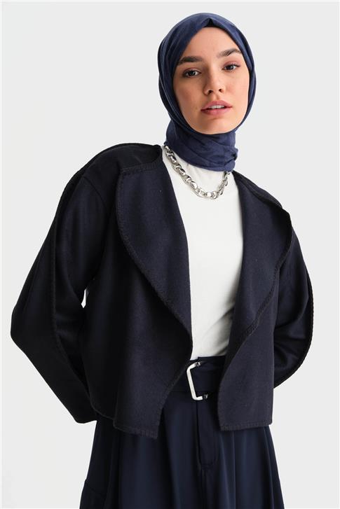 Armine Çoban Dikişli Hırka 25K5715 LACİVERT