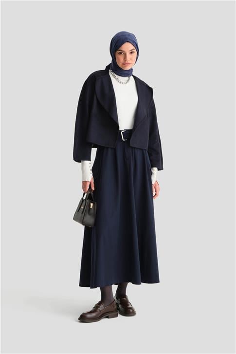 Armine Çoban Dikişli Hırka 25K5715 LACİVERT