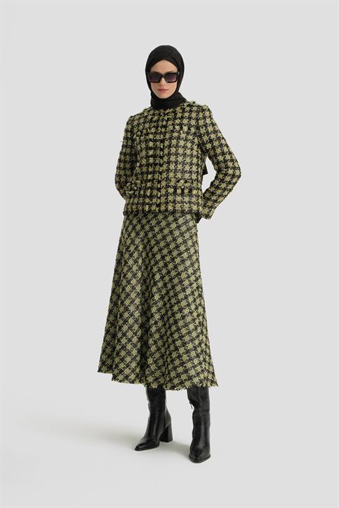 Armine Simli Tüvit Ceket 24K5719 Yeşil