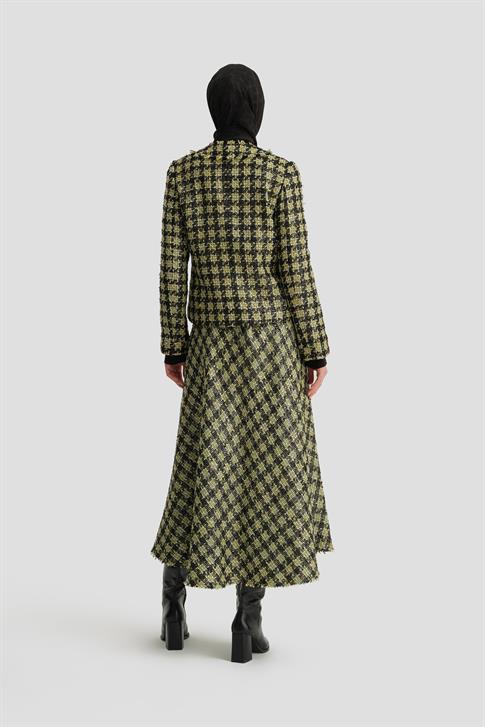 Armine Simli Tüvit Ceket 24K5719 Yeşil