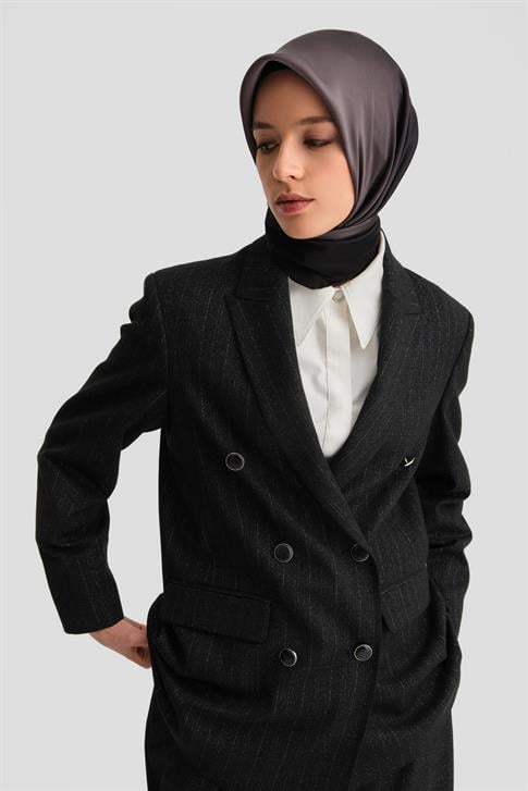 Armine Simli Ceket 24K5721 Siyah