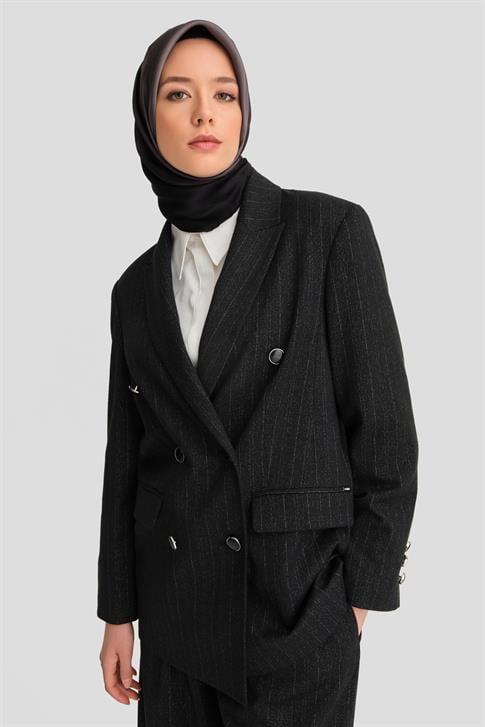 Armine Simli Ceket 24K5721 Siyah