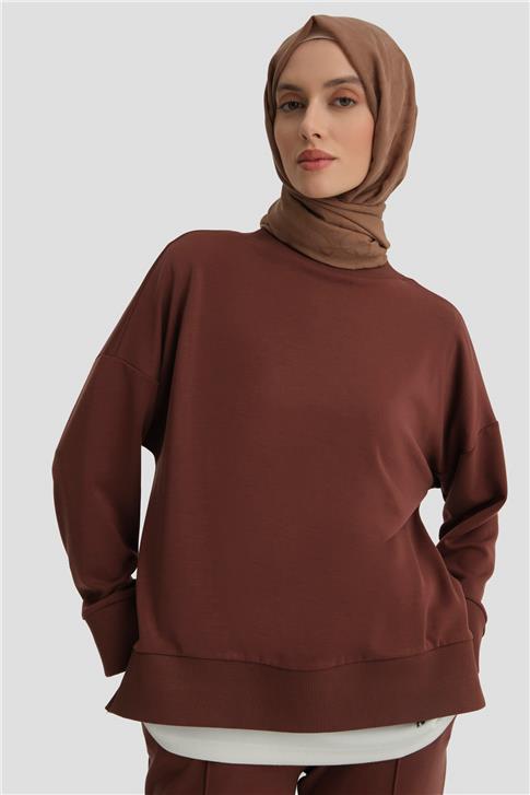 Armine Sweat 25KD6813 Kızıl Kahve