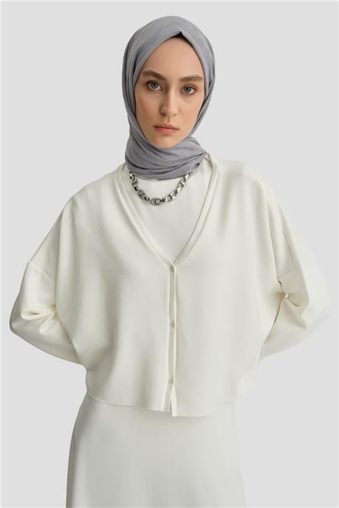 Armine Örme Hırkalı Takım 25KD6816 Ekru