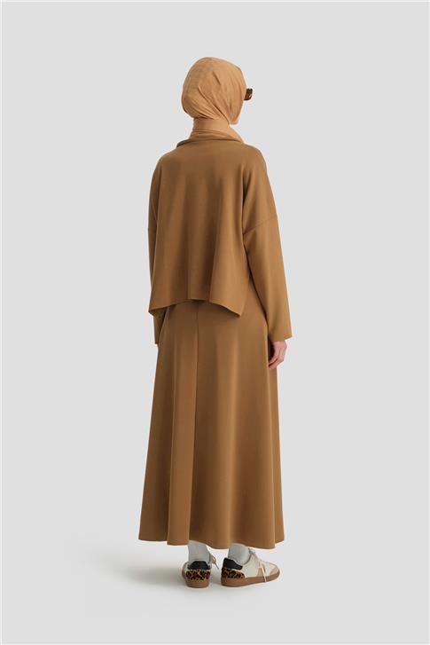 Armine Örme Hırkalı Takım 25KD6816 Camel
