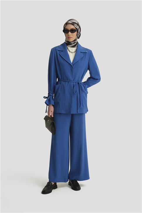 Armine Kordon Ve Çıtçıt Detaylı Takım 24K6902 Kobalt