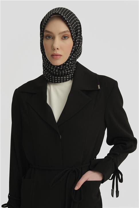 Armine Kordon Ve Çıtçıt Detaylı Takım 24K6902 Siyah