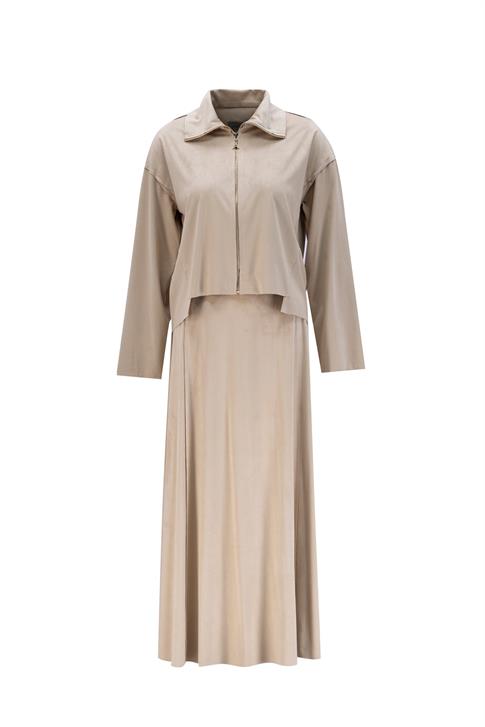 Armine Kesim Detaylı Süet Takım 25K6914 Bej