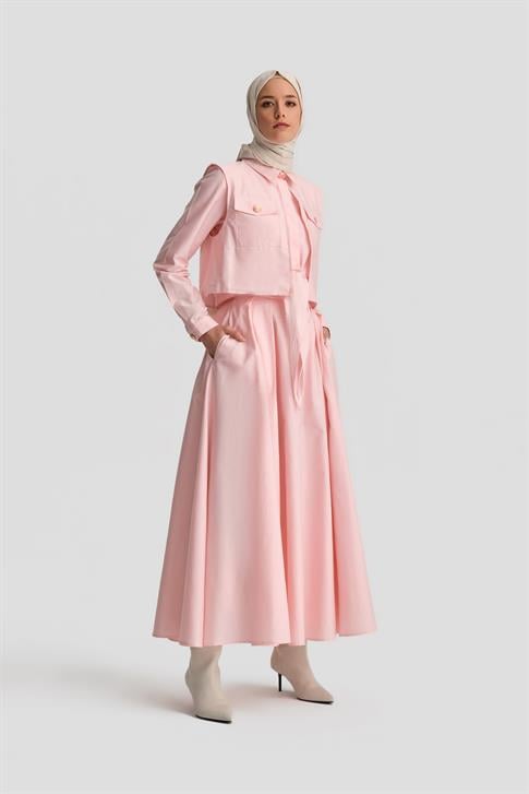 Armine Önü Bağlamalı Takım 24K6917 Pembe