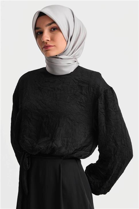 Armine Balon Bluzlu Takım 24K6919 Siyah