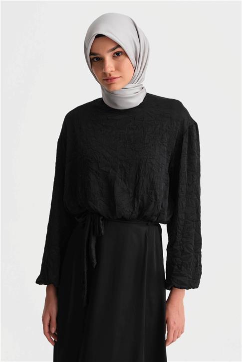 Armine Balon Bluzlu Takım 24K6919 Siyah