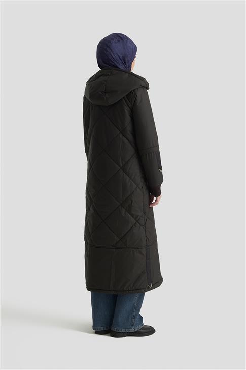 Armine Trend Kapitone Mont 24KT710 Siyah