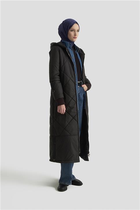 Armine Trend Kapitone Mont 24KT710 Siyah