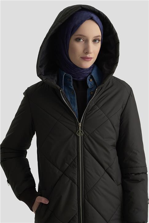 Armine Trend Kapitone Mont 24KT710 Siyah