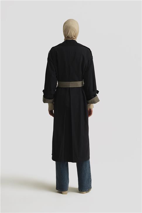 Armine Oversize Trençkot 25K7506 Lacivert