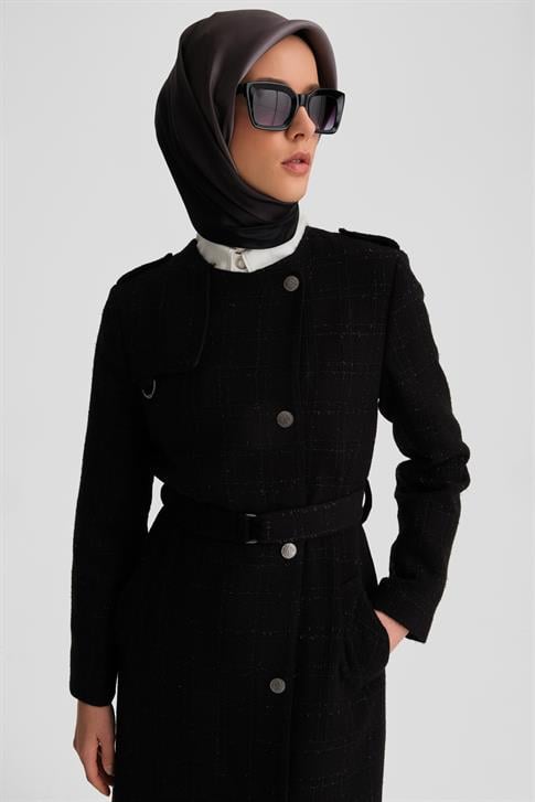 Armine Tuvit Trençkot 24K7512 Siyah