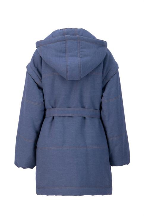 Armine Yelek Olarak Kullanılabilen Denim Mont 25K7607 Lacivert