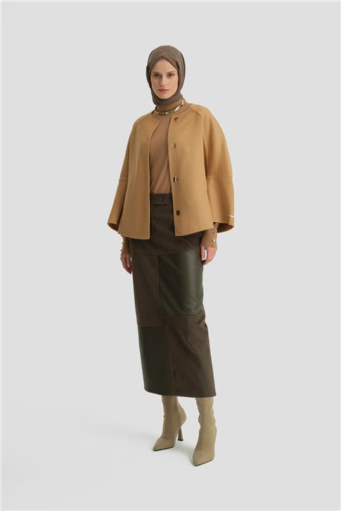 Armine Handmade Kısa Kaban 24K7611 Camel