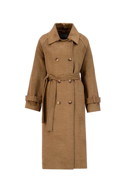 Armine Kruvaze Oversıze Kaban 24KH7614 Camel