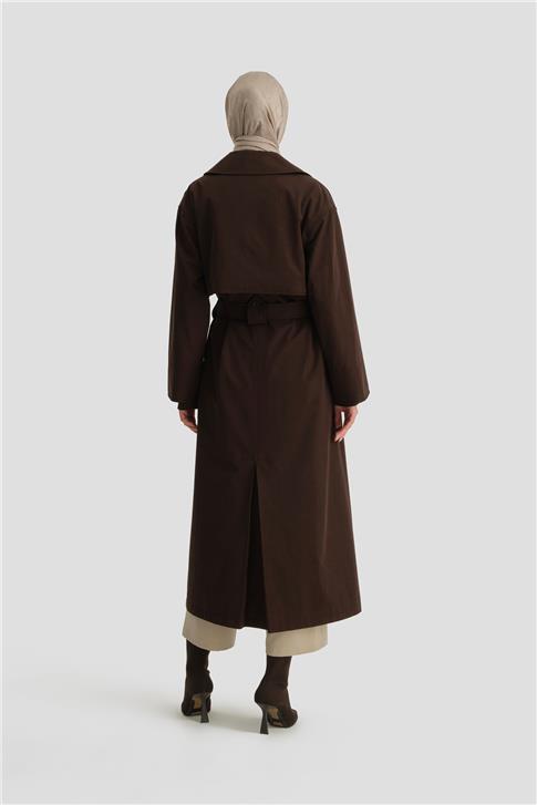 Armine Kargo Cepli Pardesü 24K8000 Kahverengi