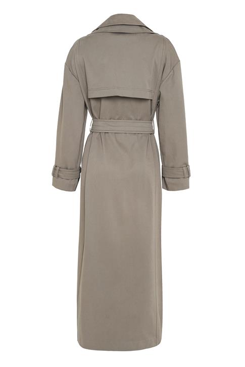 Armine Seyyar Garni Yakalı Pardesü 24K8006 Vizon